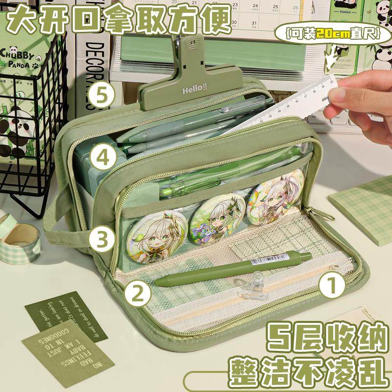 隐藏痛层！超大容量双面透明笔袋女生2025新款文具盒女孩款初中生,淘宝优惠券,粉丝福利购,淘宝优惠卷