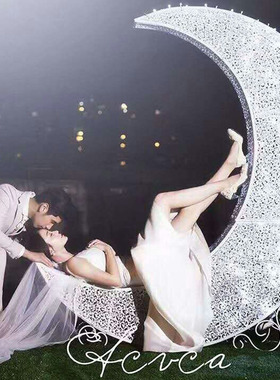 欧式风月亮婚庆舞台摄影园林景观