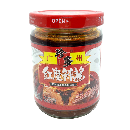 珍多红魔辣酱220克 爆辣调味酱火锅烧烤辣酱干锅爆炒辣椒酱 - 图3