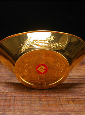 仿真铜合金清库招财进宝盒装摆件