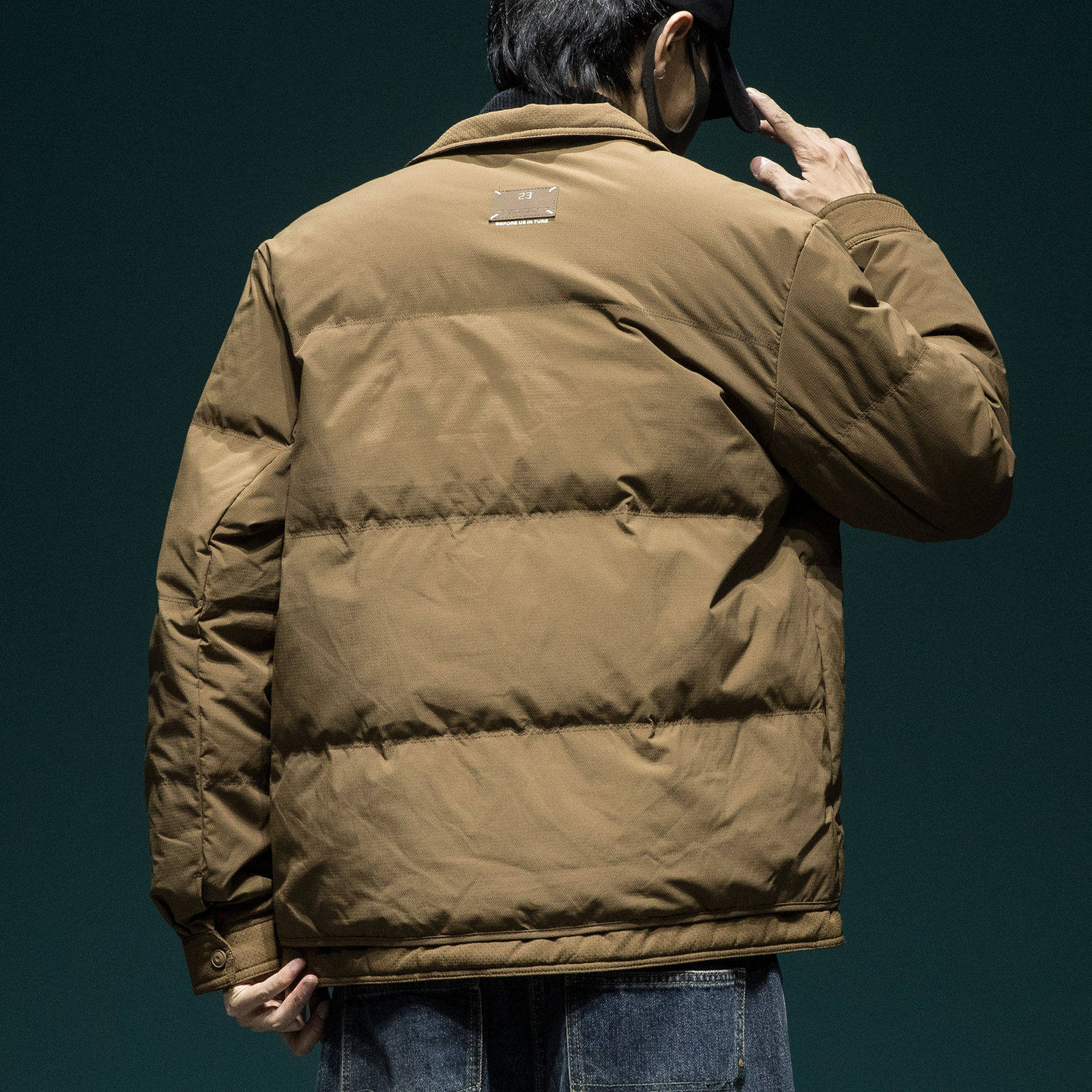 90鸭绒轻薄羽绒服男宽松大码2024冬季新款户外防风保暖衬衫领外套,淘宝优惠券,粉丝福利购,淘宝优惠卷