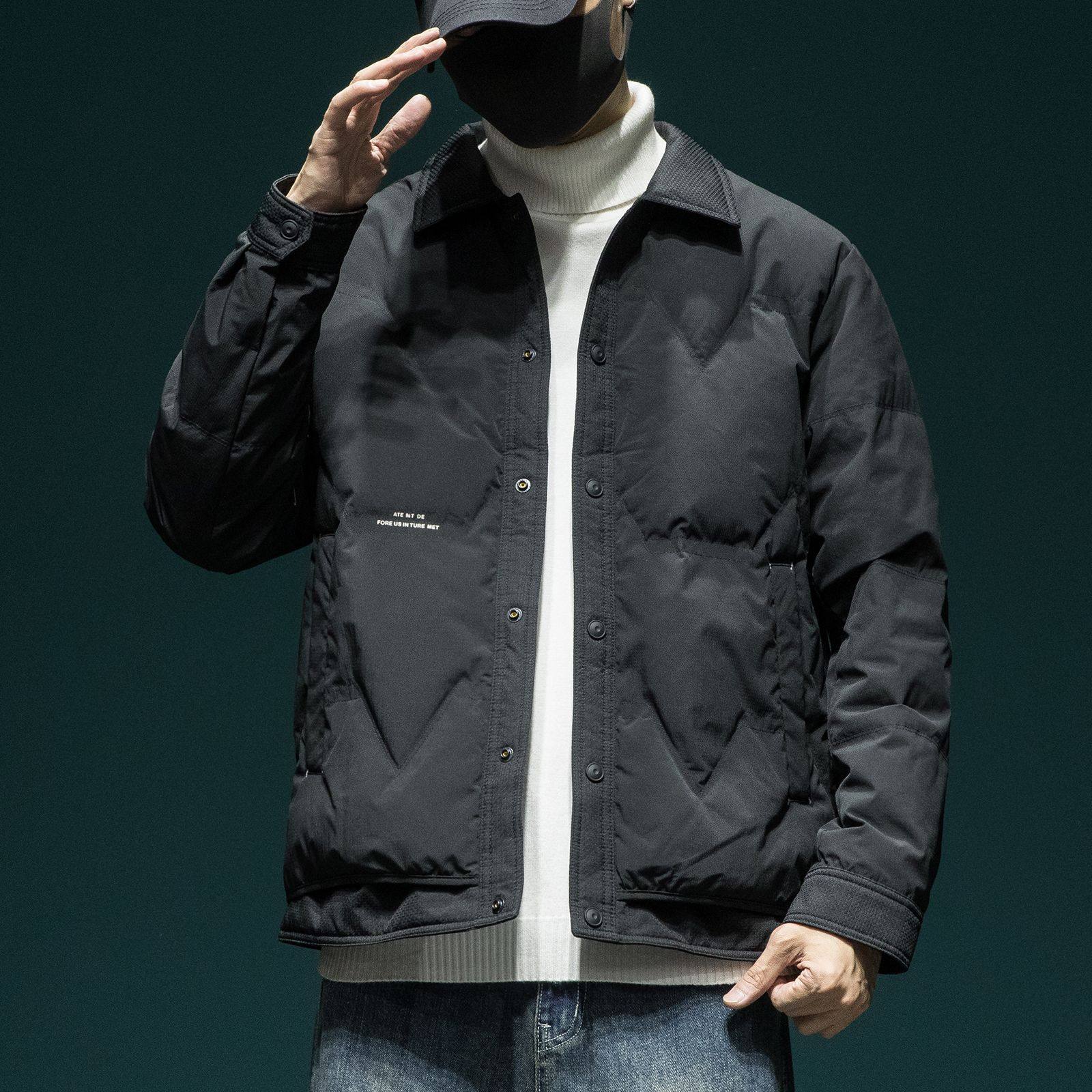 90鸭绒轻薄羽绒服男宽松大码2024冬季新款户外防风保暖衬衫领外套,淘宝优惠券,粉丝福利购,淘宝优惠卷