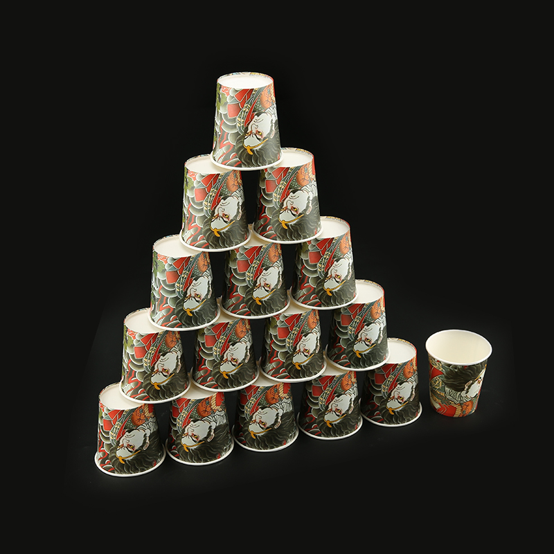 纹身涮针纸杯超大号色料杯200ml/个性清洗纸杯50PCS图案美妆工具-图1