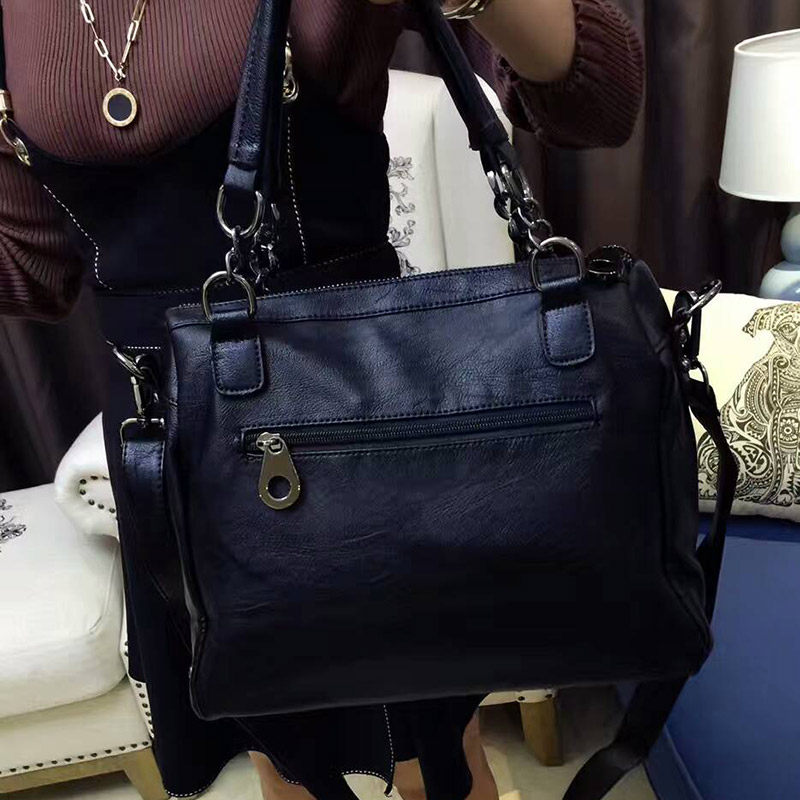 女2020新款欧美软皮百搭潮波士顿包 幸福洛洛女士包袋