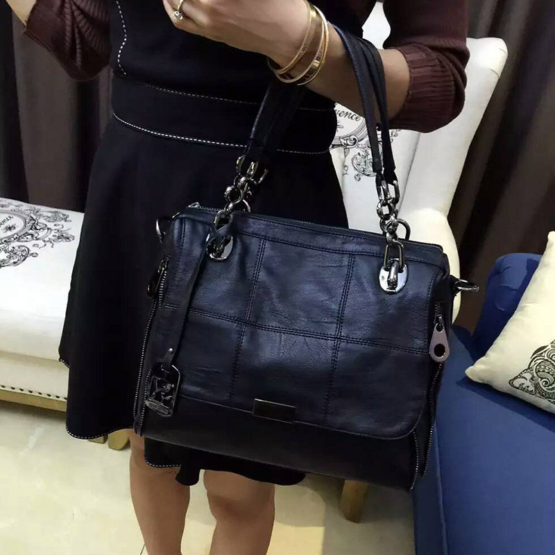 女2020新款欧美软皮百搭潮波士顿包 幸福洛洛女士包袋