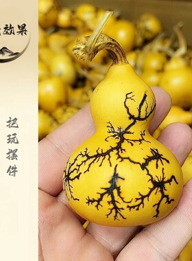 仿雷击葫芦文玩手把件电击纹理迷你手玩天然植物葫芦