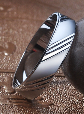 925纯银戒指男士磨砂韩版霸气