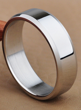 光面男士戒指钛钢霸气单身刻字