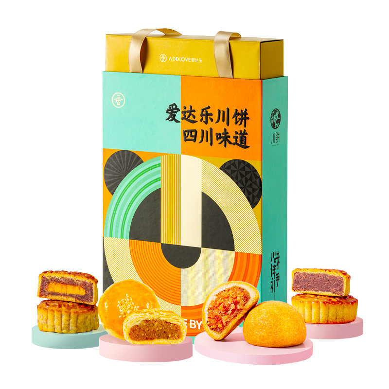 爱达乐月饼礼盒豆沙蛋黄火腿卤肉 addlove爱达乐月饼