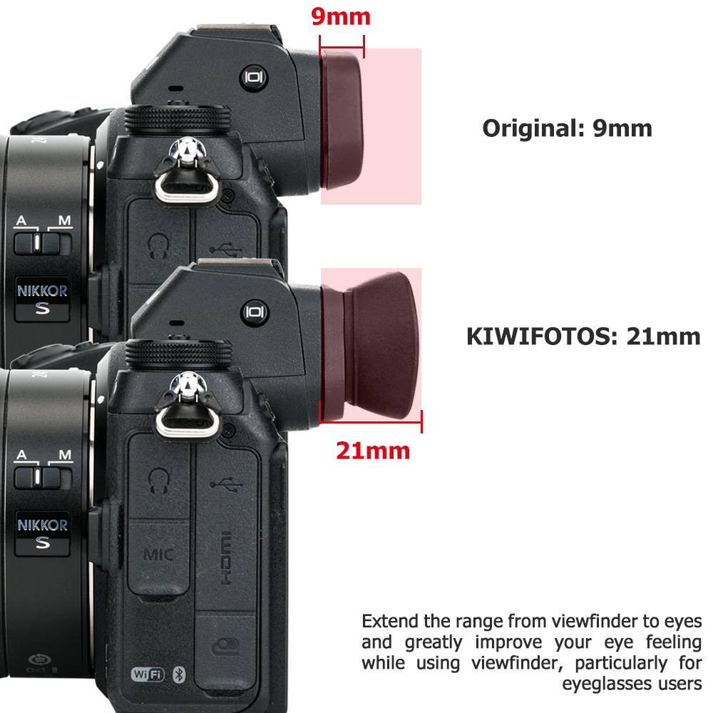 KIWIFOTOS尼康DK-29加长眼罩 Z5 Z6 Z7 Z6II Z7II 相机取景器 Z6 Z7 Mark II 橡胶护目镜 - 图1