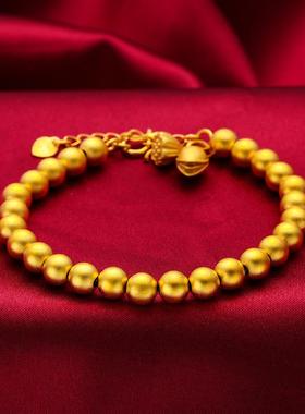 传承两世欢金莲蓬吊坠手串网红