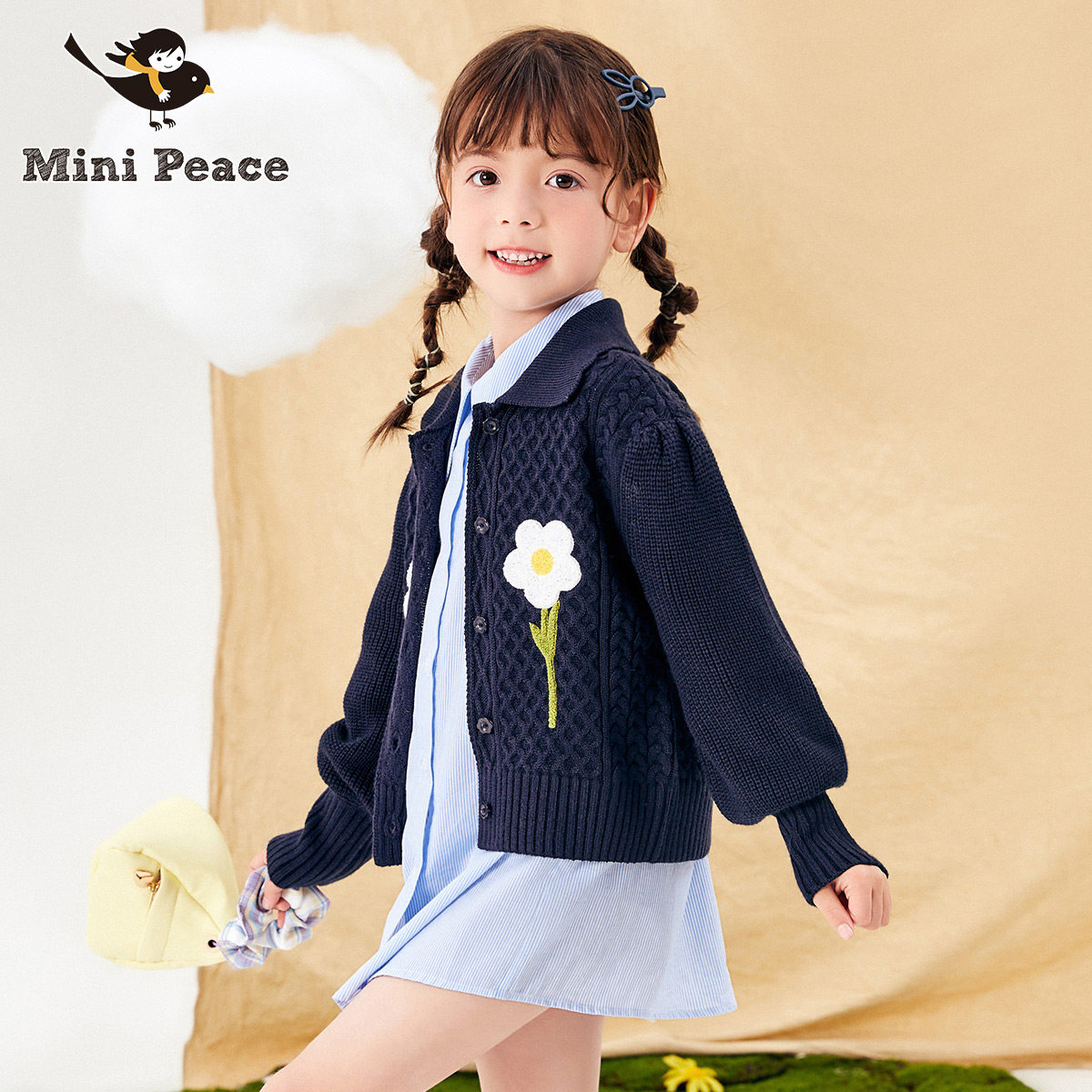 minipeace太平鸟童装女童秋冬开衫 minipeace毛衣/针织衫