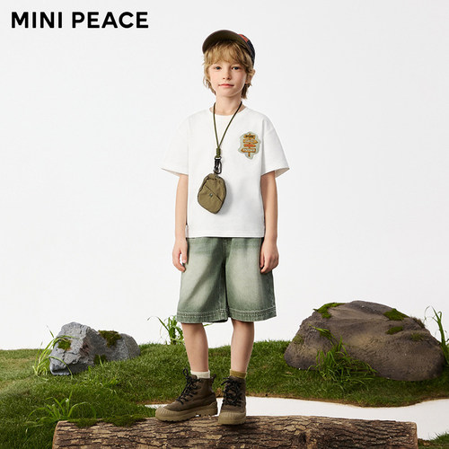 [凉感抑菌]MINIPEACE太平鸟童装男童短袖T恤儿童夏装新款户外宽松 - 图2