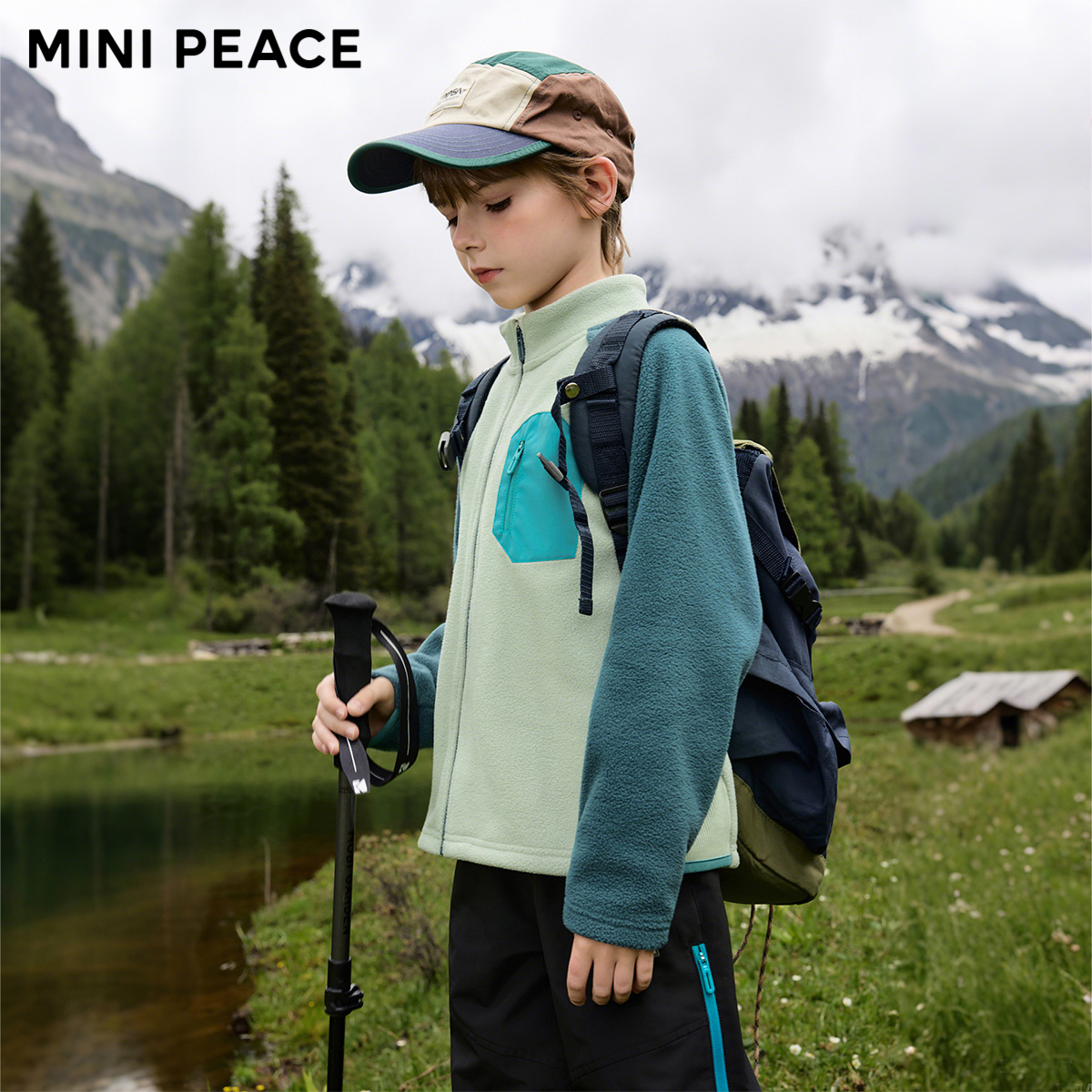 MINIPEACE太平鸟童装儿童摇粒绒夹克男女童插肩袖外套秋装内胆新 - 图1