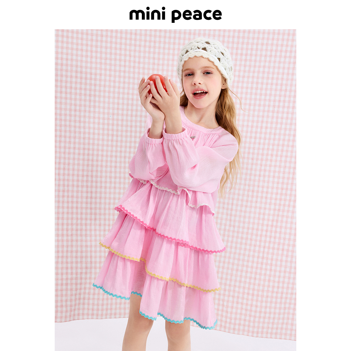 【时尚系列】MINIPEACE太平鸟童装女童连衣裙春季儿童蛋糕裙子 - 图1