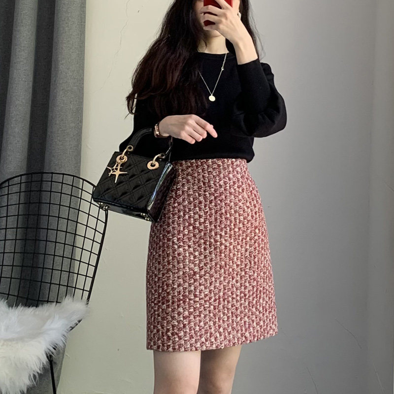2021秋冬季新款a字裙高腰半身裙 mzgg木子格格半身裙