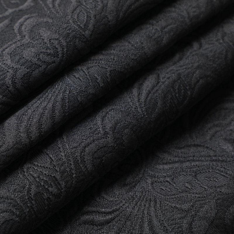 2023夏季新款提花通勤黑色半身裙 木子格格半身裙