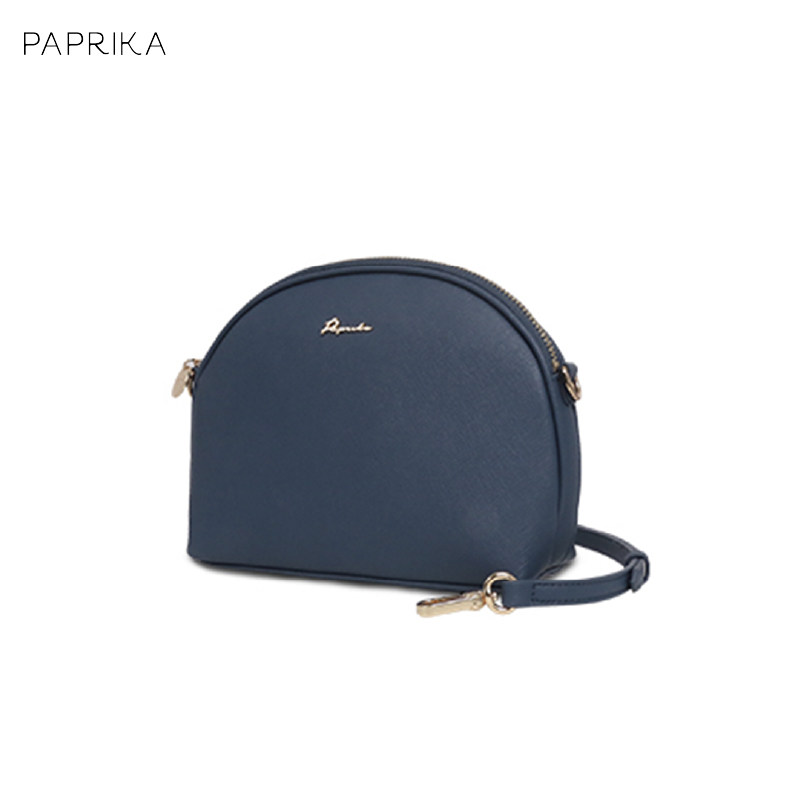paprika斜挎秋冬质感黑色贝壳包 paprika女士包袋