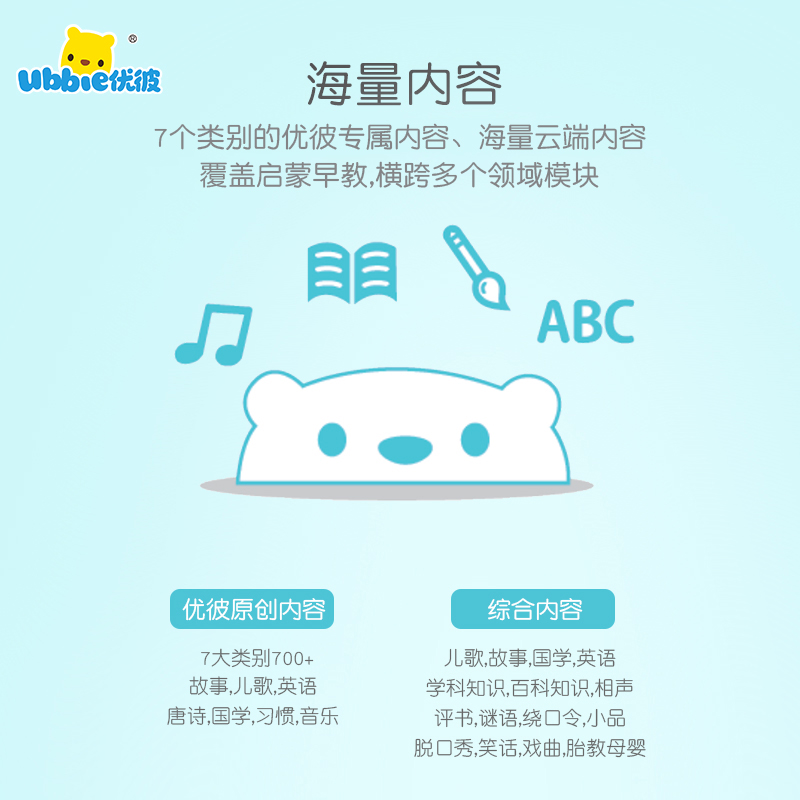 优彼故事机i1s早教机优比儿童益智启蒙玩具AI智能机器人播放器