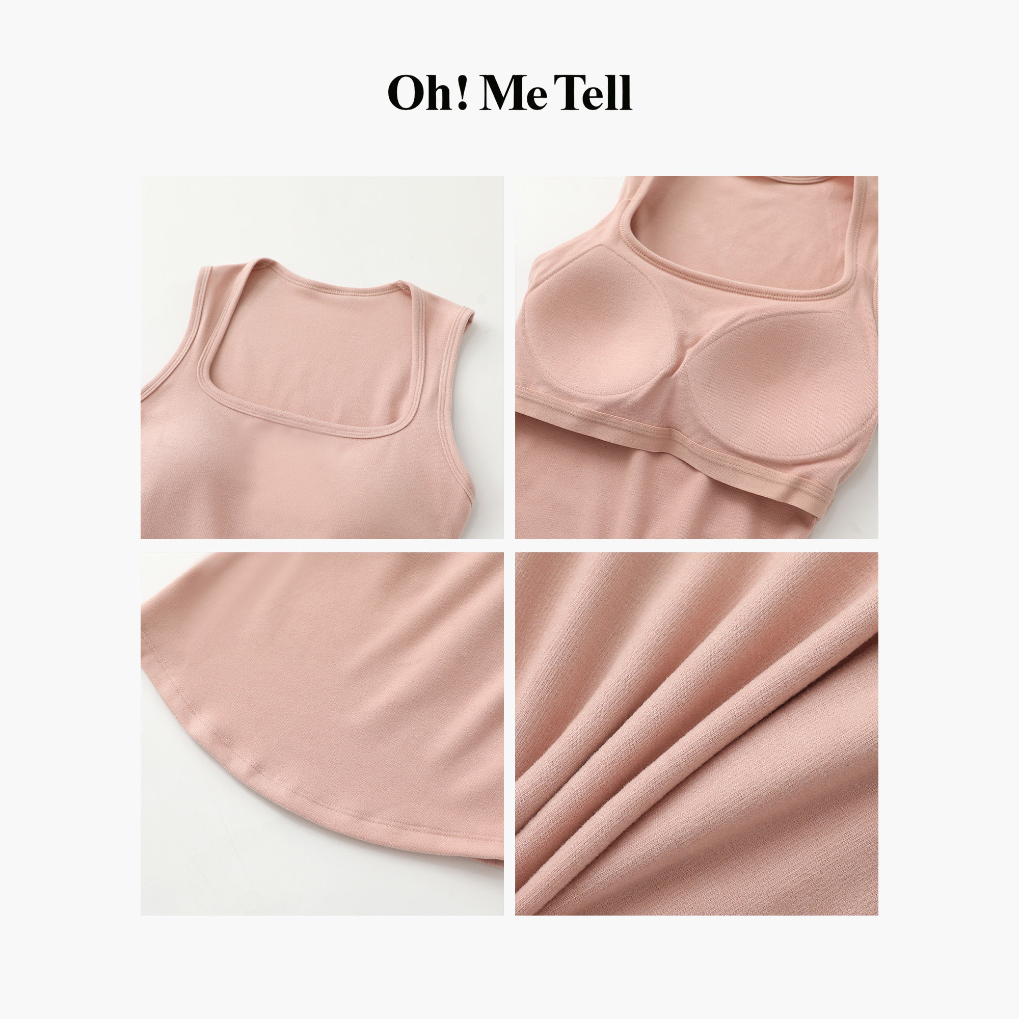 Oh! Me Tell【冬日小暖炉】德绒发热内搭带胸垫保暖修身无袖背心,淘宝优惠券,粉丝福利购,淘宝优惠卷