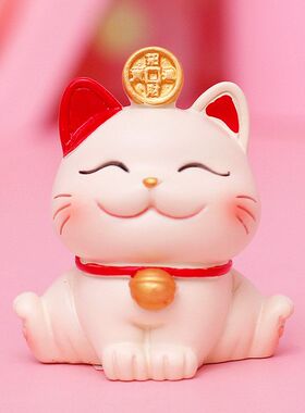 创意礼品招cai猫汽车装饰摆件可爱猫咪蛋糕烘焙办公家居桌面礼品