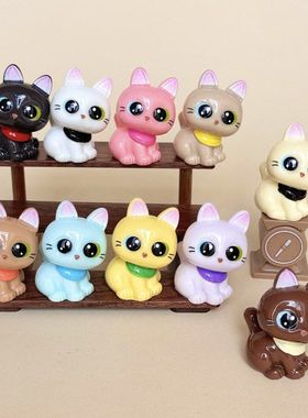 超萌创意可爱暹罗猫 盲袋萌粒diy饰品挂件钥匙扣桌面摆件树脂配件
