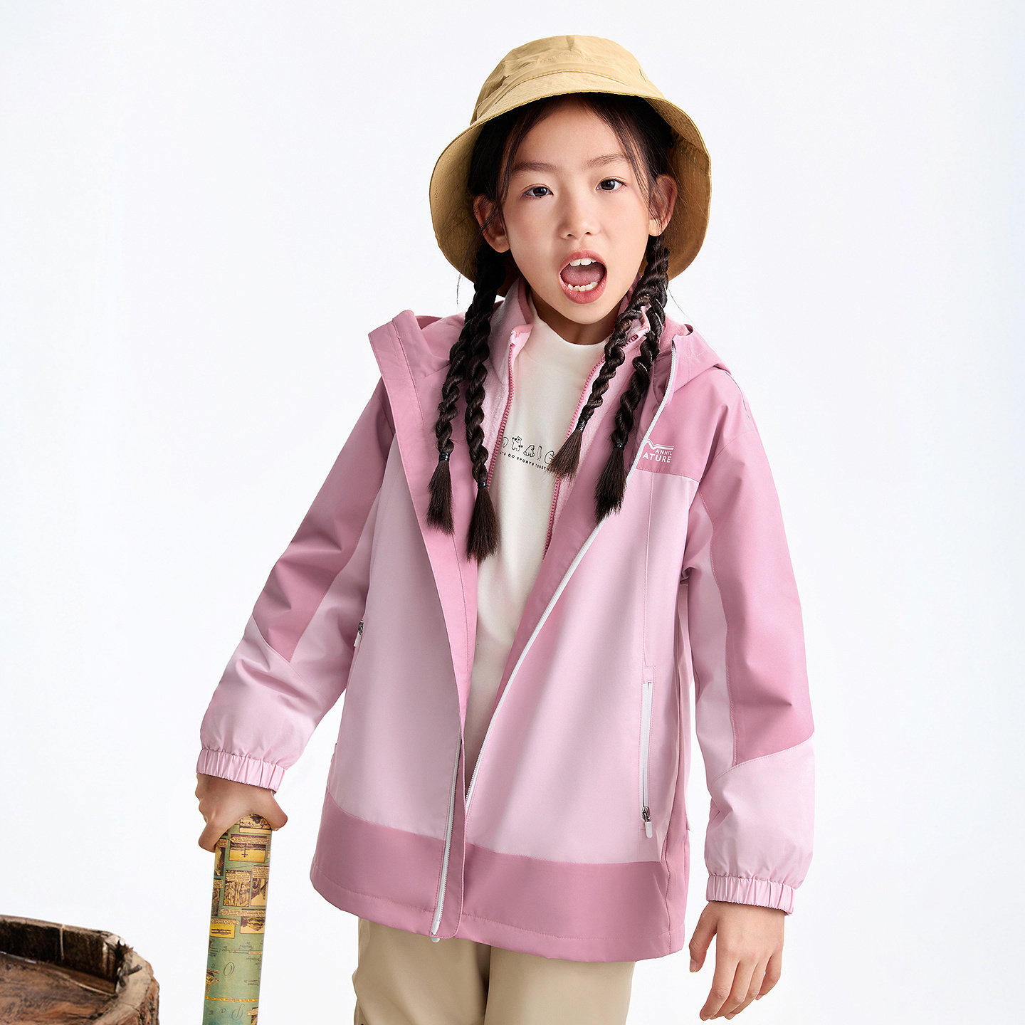 安奈儿男女童加绒风衣外套2025冬季新款防寒保暖可脱胆摇粒绒防寒,淘宝优惠券,粉丝福利购,淘宝优惠卷