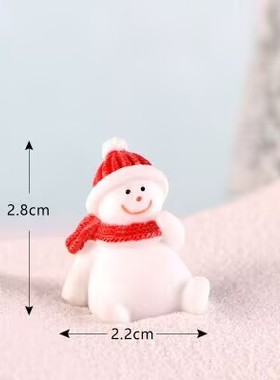 雪人微景观迷你款雪景书桌摆件