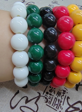 托玛琳牌50分高档手链补五行古法制作道门手串能量牌补金木水火土