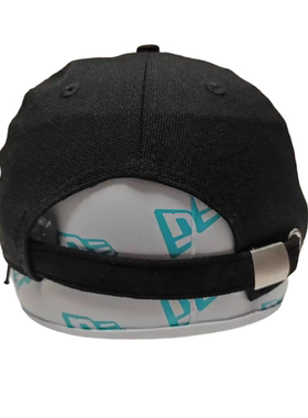 纽亦华 NEW ERA 银色盾标logo 黑色可调节棒球帽