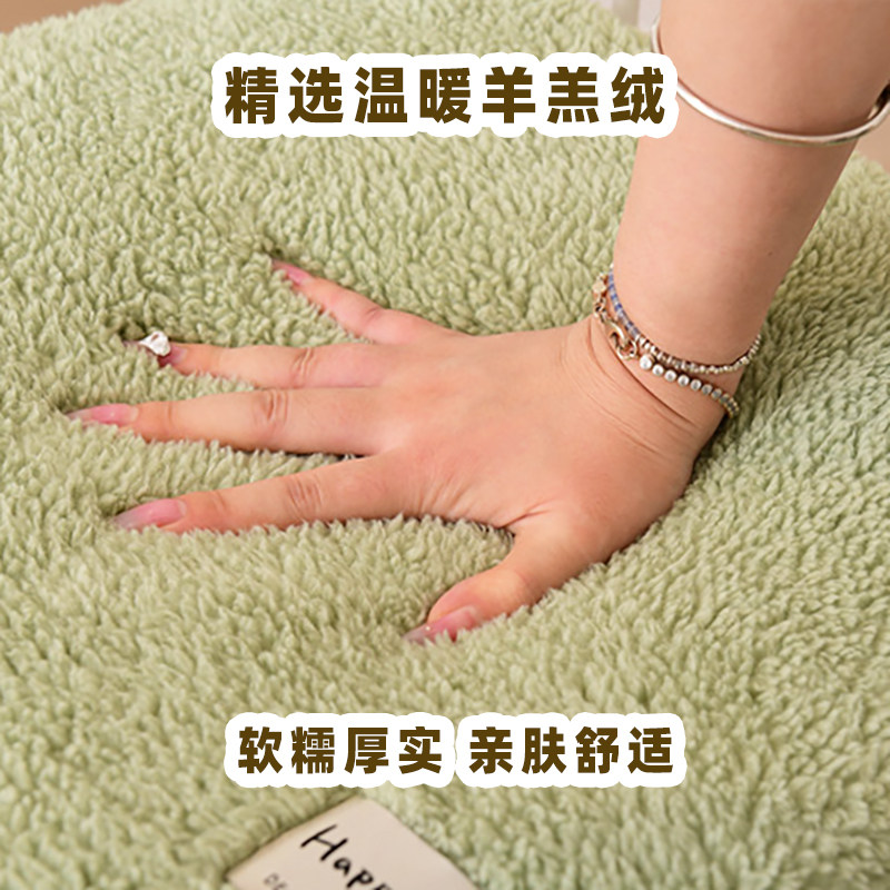 羊羔绒坐垫椅子垫防屁股痛座垫冬季加厚羊毛绒屁股垫子餐椅垫久坐