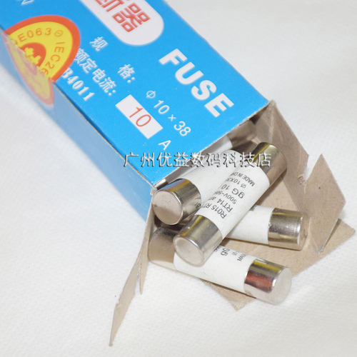陶瓷保险丝10X38mm保险管500V 6a 2a 10a 5a熔断器RT18熔芯RO15 - 图1