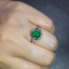 Natural Colombian emerald ring weight 1.29 carats 7.1*8.2mm Green with GRA certificate