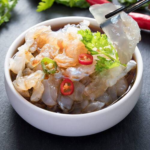 新鲜海蜇头桶装特级野生5斤凉拌菜非即食新款海哲头海蜇皮 海蜇丝 - 图0