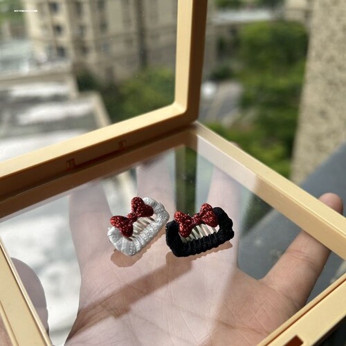 马尔济斯小发卡狗狗蝴蝶结约克夏发夹小狗鼻梁夹宠物bb夹小狗发饰 - 图0