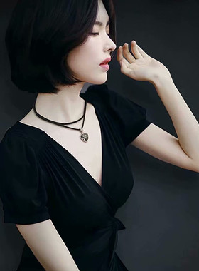 项链女水晶锁骨链短款脖子饰品