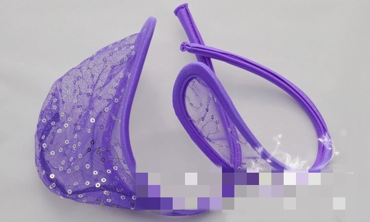 男女士情侣内裤性感丁字裤一片式无痕透气网纱刺绣U型裤头亮片C字,淘宝优惠券,粉丝福利购,淘宝优惠卷