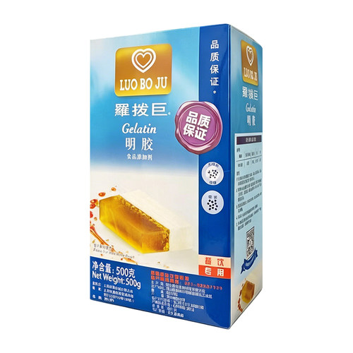 罗拨巨明胶粉500g 鱼胶粉凝胶粉 布丁慕斯果冻添加剂烘焙原料包邮 - 图3