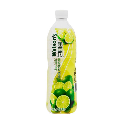 屈臣氏青柠檬汁饮料浓浆750ml2瓶装青柠汁柠檬浓缩汁商用奶茶提味 - 图3