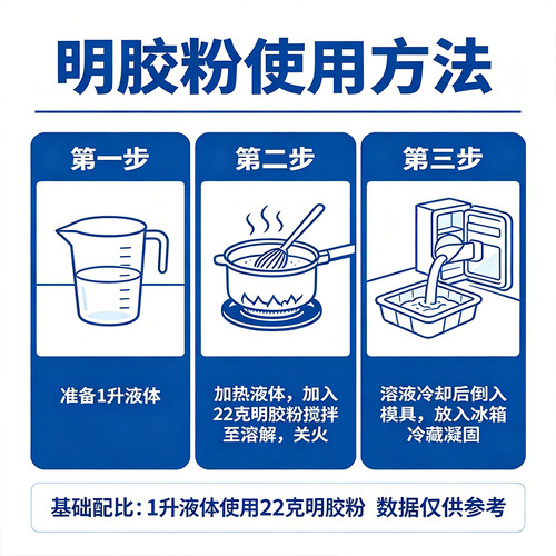 罗拨巨明胶粉500g 鱼胶粉凝胶粉 布丁慕斯果冻添加剂烘焙原料包邮 - 图0