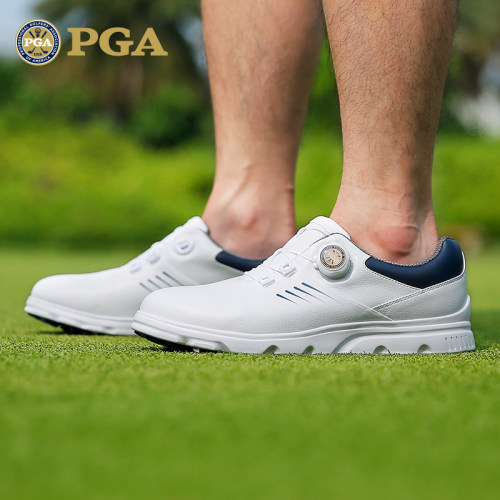 美国PGA 百年品牌 高尔夫球鞋男鞋透气运动旋钮鞋带鞋子golf鞋 - 图0