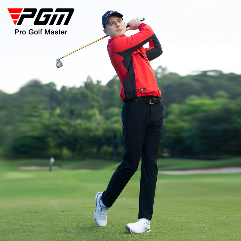 PGM 高尔夫外套男士拼色立领衣服 男装防风防雨golf运动上衣 - 图3