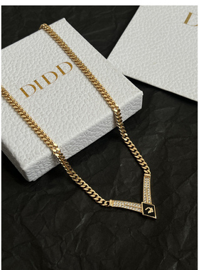 5#大牌迪家镶钻项链女款轻奢小众高级感新款送女朋友饰品生日礼物