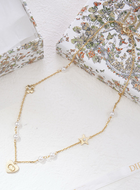 6#大牌迪家爱心珍珠项链女款轻奢小众高级感送女朋友饰品生日礼物