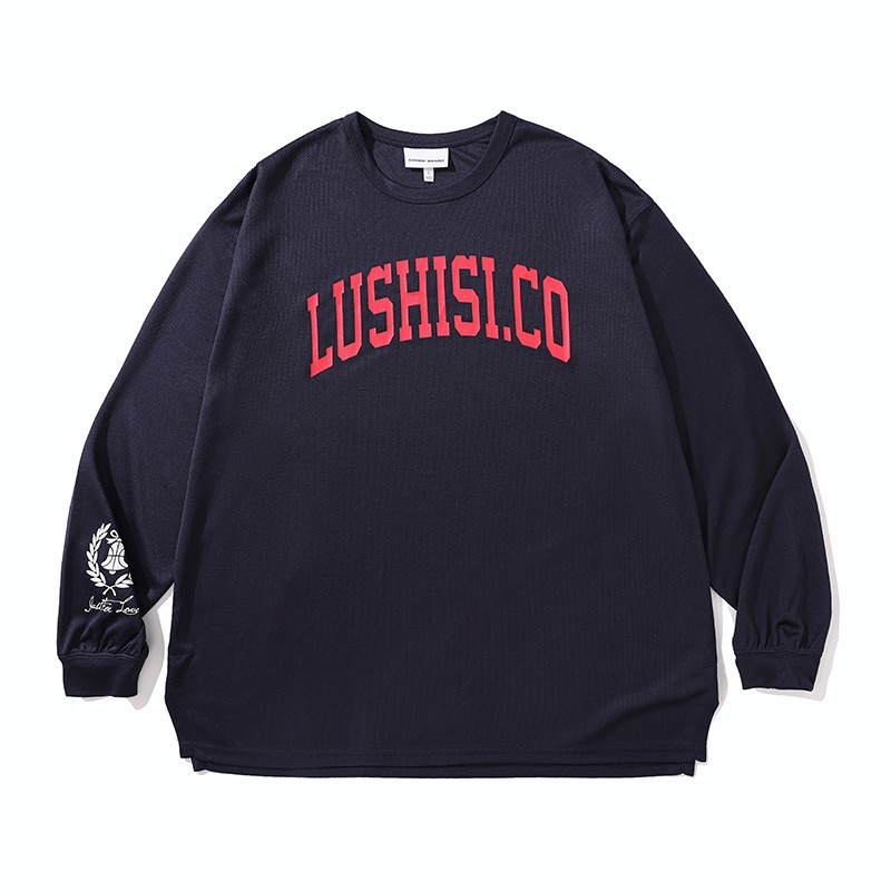 LUSHISI基础美式长袖投篮服六周年限定主题LOGOtee[努力无限公司] - 图3