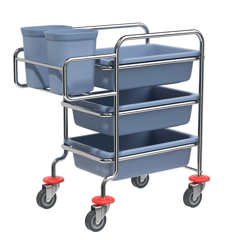 酒店不锈钢手推餐盘收集车餐具收碗车餐厅饭店三层食堂小推车餐车,淘宝优惠券,粉丝福利购,淘宝优惠卷
