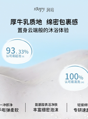 润培香氛植物精粹氨基酸沐浴露600ml融雪之时（自嘲熊）
