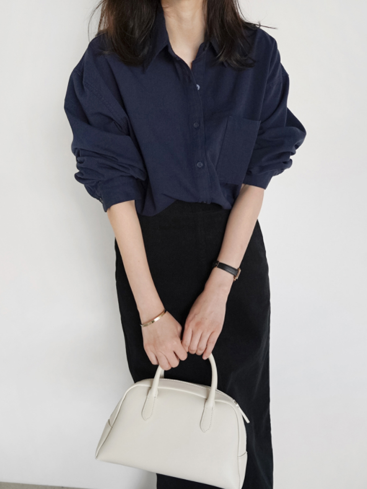 市舶司廓形有质感韩国女装2023衬衫 市舶司衬衫