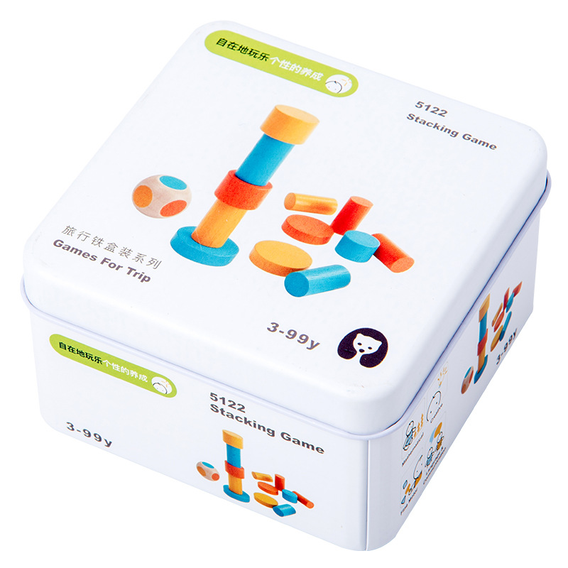 幼儿蒙氏早教玩具益智多米诺积木 胖胖龙建构/拼插积木