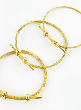 2/2.5/3MM可调节手链金色钢丝绳